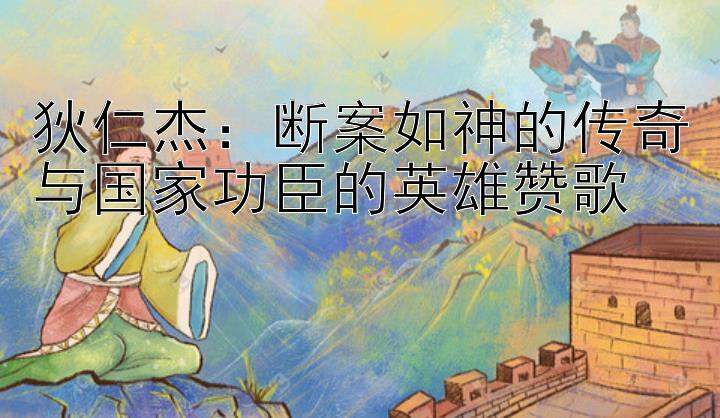 狄仁杰：断案如神的传奇与国家功臣的英雄赞歌